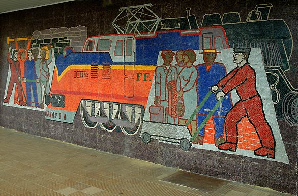 Mural en la estacin de tren - Osorno