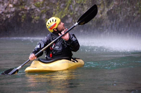 Jorge in his kayak - Alto Palena