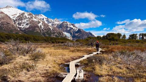 Trekking to the base of Fitz Roy