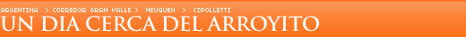 Un d�a cerca del Arroyito