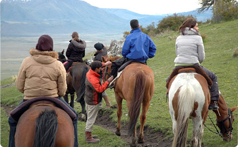 Cabalgata en el cerro Frías