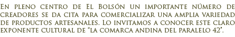 Feria artesanal de El Bols�n