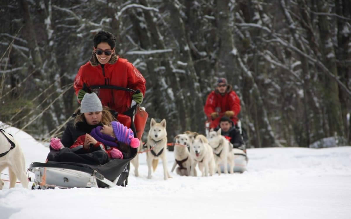 Sleigh rides with husky dogs