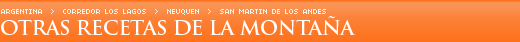 Otras recetas de la monta�a