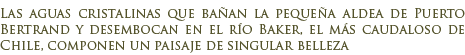 Puerto Bertrand, lago Bertrand y r�o Baker