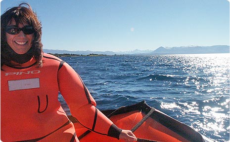 Pesca y navegaci�n en lago Buenos Aires