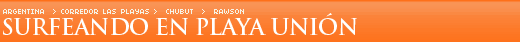 Surfeando en playa Uni�n