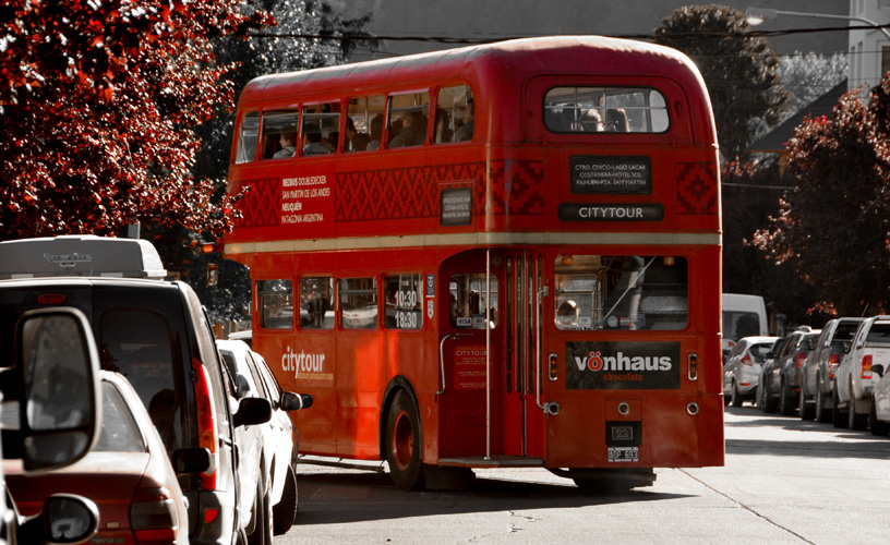 An authentic London double-decker bus