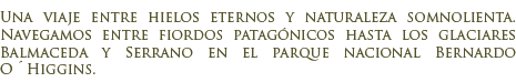 Navegación a los glaciares Blamaceda y Serrano