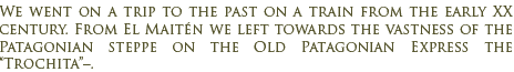 Old Patagonian Express la Trochita el Mait�n El Bols�n