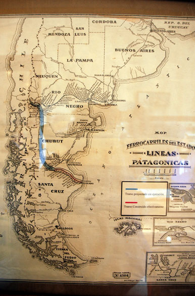 Antiguo mapa de un proyecto - Puerto Deseado