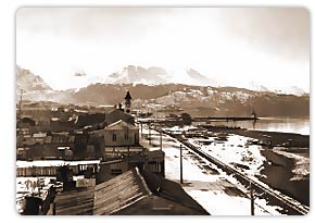 Antigua vista de Ushuaia