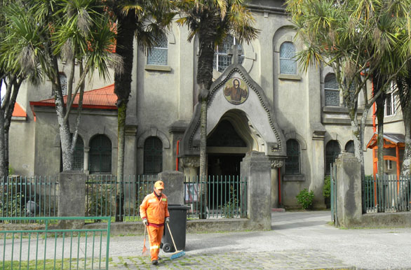 Frente de la iglesia San Francisco - Valdivia