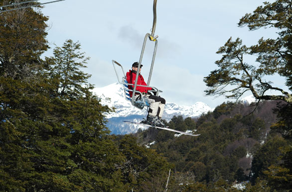 Uphill on La Principal chairlift, Mount Bayo - Villa La Angostura