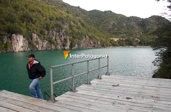 Ruben at the pier - Lago Verde