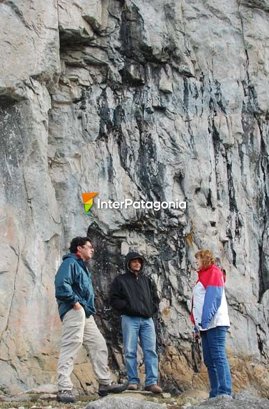 Pinturas rupestres situadas en el Alero Las Quemas - Lago Verde