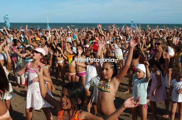 Gimnasia en la playa - Las Grutas / San Antonio Oeste