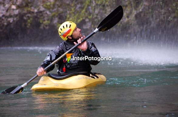 Jorge in his kayak - Alto Palena