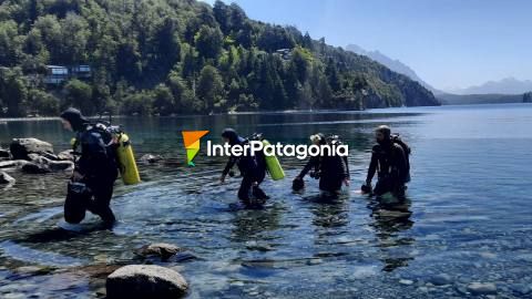 Diving in Lake Moreno