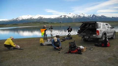 Pesca junto al glaciar