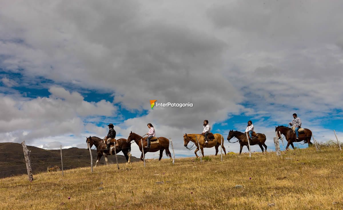 Riding through the steppe