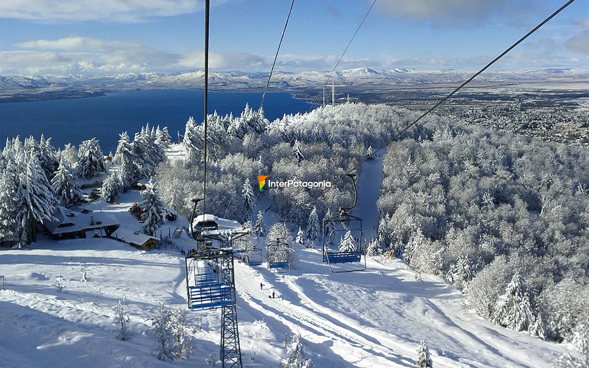 Beautiful views snowfall in the mount Otto