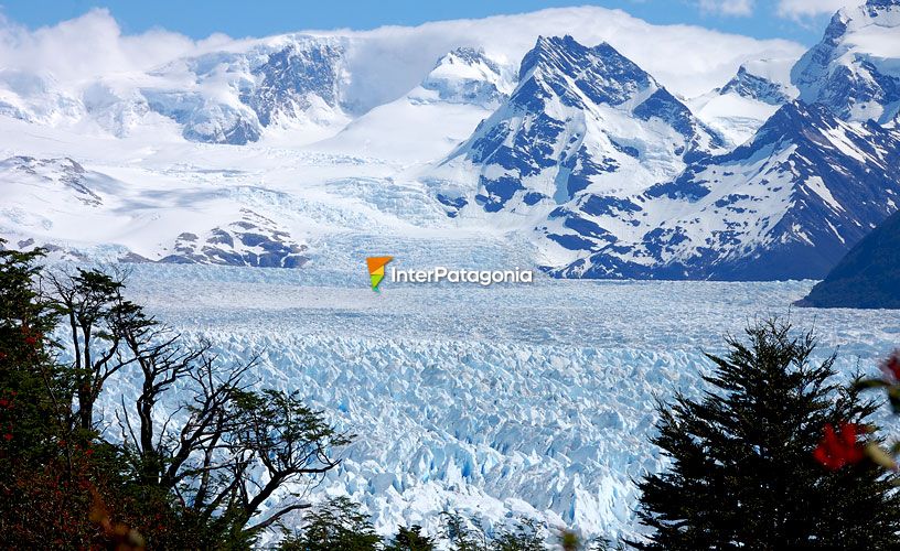 Amplia vistas del glaciar