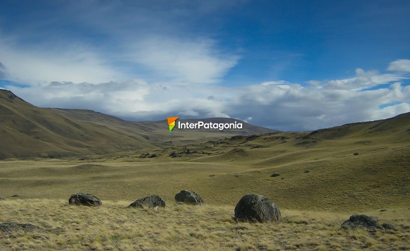 Rocks spread all through the area