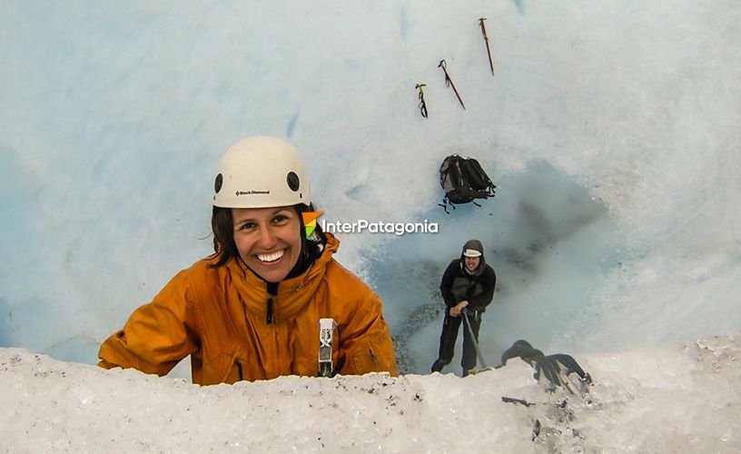 The ice climbing