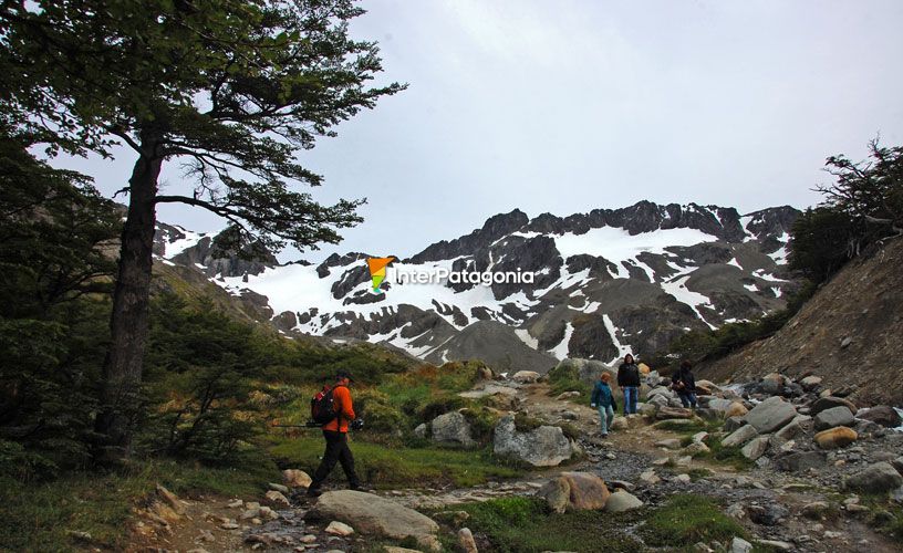 A mayo altura, el ascenso es entre piedras y arroyos