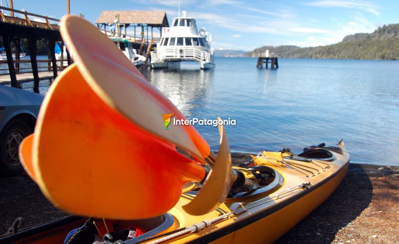 The yellow kayaks
