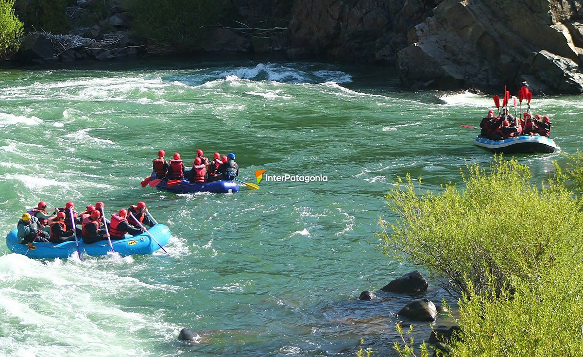 Rafting in the Aluminé river