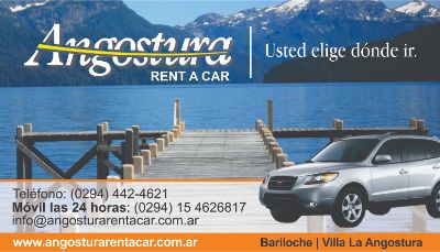 Alquiler de autos en Bariloche y Villa la Angostura