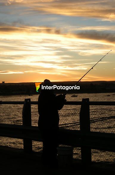 Pescando en le muelle - Puerto Madryn