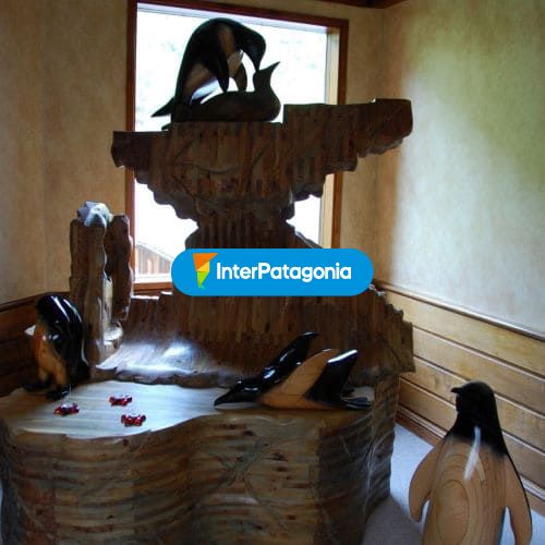 Cálida decoración en Puyuhuapi Lodge