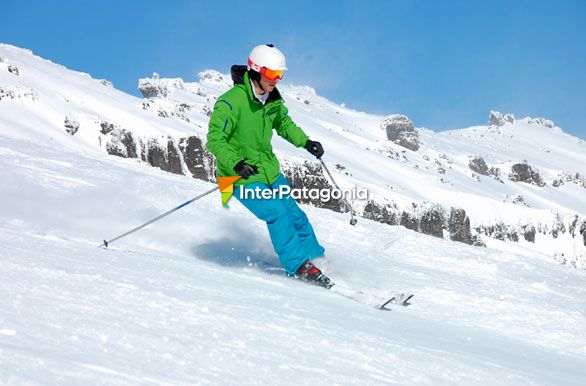 Esquiando en las laderas de Chapelco