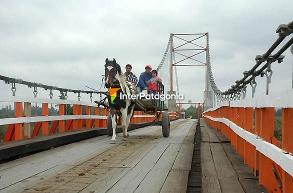 Puente colgante sobre el Ro Cautn - Temuco