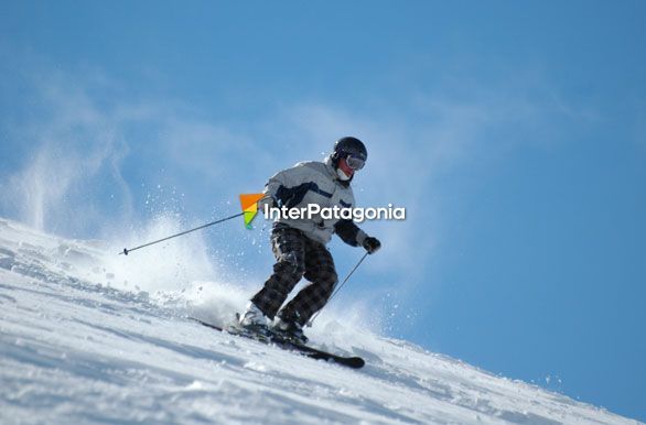 Skier in the ridge, Mount Bayo - Villa La Angostura