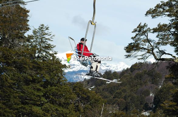 Uphill on La Principal chairlift, Mount Bayo - Villa La Angostura