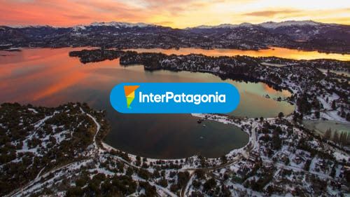 Atardecer lago alumine en invierno